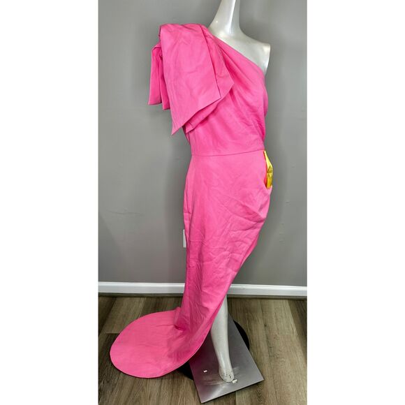NWT Bronx And Banco Stella One Shoulder Bridal Gown Baby Pink Size 10 $695 - Picture 9 of 10